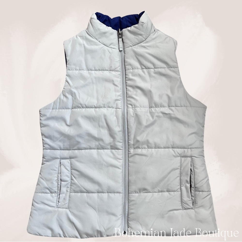 Merona Reversible Puffer Vest -Grey & Blue